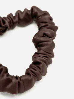 Les Soeurs Zijden scrunchie Brown Sale